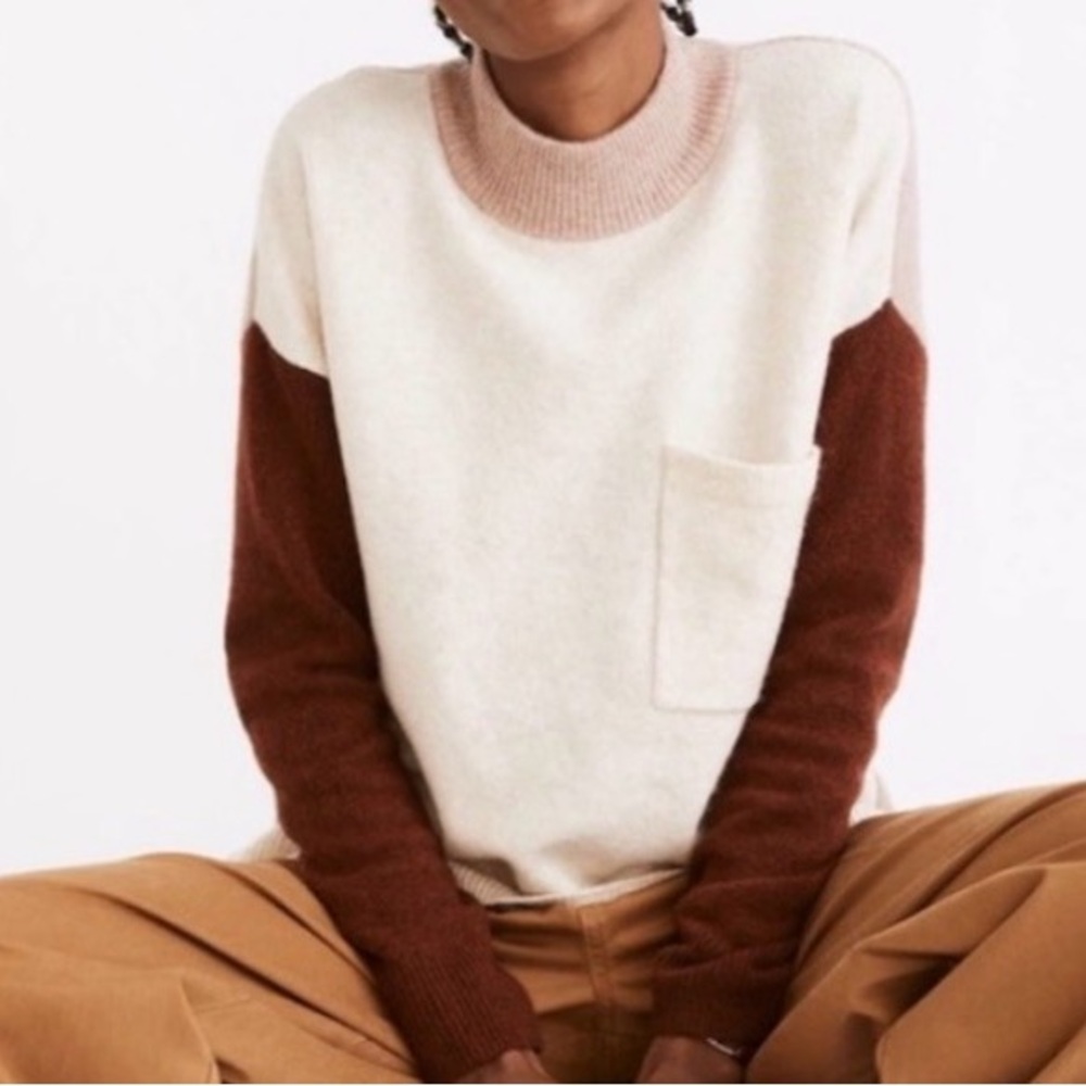 Madewell | Colorblock Sweater, Redmond Colorway | Medium